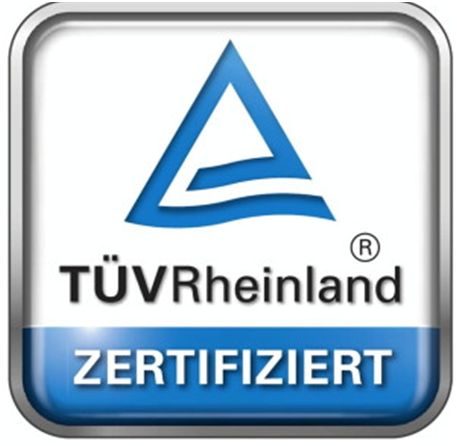 TÜV Rheinland zertifiziert